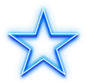 Blue Star Neon Luminous